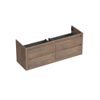 Forzalaqua Gela 2.0 meuble sous-lavabo 160x51x60cm avec 4 tiroirs sans poignée à fermeture douce Chêne massif Havanna SW492313