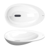 Clou First lave-mains - 36x21.8x8cm - ovale - pierre minérale - sans trou robinet - blanc SW9274