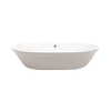 Crosswater Navarre vasque à poser ronde 59x42x14cm avec trou de trop-plein porcelaine blanc SW487169