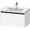Duravit Ketho.2 Wastafelonderbouwkast - met 1 lade - 78.4x45.5x44cm - met greep antraciet - wit mat SW772903