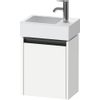 Duravit Ketho.2 Wastafelonderbouwkast - met 1 deur - 36.4x23.8x44cm rechts - met greep antraciet - wit mat SW772016