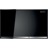 Geberit Sigma60 bedieningsplaat - 2-toets spoeling - vierkant - glas zwat - glans zwart SW63531