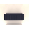 HR badmeubelen Juice Meuble sous lavabo - 140x45x40cm - coins arrondis - façade 3D - 2 tiroirs - blue oak SW867705