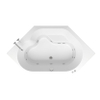 Riho Easypool 3.1 Winnipeg Baignoire Balnéo d'angle 145x145cm hydro 6+4+2 réglage pneumatique avec pieds et vidage Blanc brillant SW699391 Riho Easypool 3.1 Winnipeg Baignoire Balnéo d'angle 145x145cm hydro 6+4+2 réglage pneumatique avec pieds et vidage Blanc brillant SW699391
