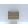 H&R Badmeubelen Infinity Wastafelonderkast - 80x44.8x55cm - 3D-front - 2 lades - greeploos - french oak SW748639