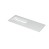 Ink Aspekt lavabo - 120x45x1.5cm - vasque à gauche - 1 trou de robinet - blanc brillant SW439630