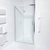 Marenza Slide Quick Fit Schuifdeur - 110x190cm - 6mm veiligheidsglas - alu profiel - anti kalk - chroom SW238225