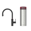 Quooker BE Flex Round Robinet d'eau bouillante - bec pivotant & extractible - réservoir PRO3 - eau bouillante - noir SW1419351