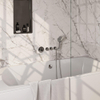 Brauer Chrome Edition Mitigeur bain encastrable thermostatique remplissage baignoire par trop-plein avec douchette ronde 3 jets Chrome SW398030