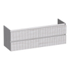 BRAUER Joy Wavy meuble sous-lavabo 140 4 tiroirs softclose - sans poignée - 2 découpes pour siphon - Forest Seashell SW1201349