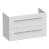 Saniclass Exclusive Line Small onderkast 80.2x39x50cm 2 lades met softclose MDF hoogglans wit SW3075 Saniclass Exclusive Line Small onderkast 80.2x39x50cm 2 lades met softclose MDF hoogglans wit SW3075