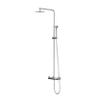 IVY Pact Ensemble douche pluie - mural - pomme de douche medium 20 cm - douchette 3 jets - Chrome SW1034754