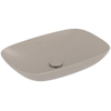 Villeroy & Boch Loop & Friends opzetwastafel - 62x42cm - zonder kraangat - met overloop CeramicPlus - mat almond (beige) SW644139