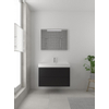 Bruynzeel Box badmeubelset 90x45cm 1 kraangat 1 wasbak 2 lades met spiegel met softclose composite zijde zwart SW383929 Bruynzeel Box badmeubelset 90x45cm 1 kraangat 1 wasbak 2 lades met spiegel met softclose composite zijde zwart SW383929