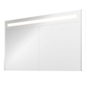 Proline spiegelkast premium avec éclairage led intégré, 2 portes 120x14x74cm blanc mat SW350507