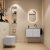 MONDIAZ TURE-DLUX Meuble de WC - 80cm - Cale - EDEN - lavabo Ostra - position centrale - 1 trou de robinet SW1104750