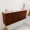 Mondiaz JOYA-DLUX 100cm toiletmeubel - kleur Ruby - Wastafel FAYE positie Links 1 kraangat kleur Frappe. SW1423491