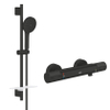 Grohe Precision Feel Doucheset - thermostatische douchekraan - 31.3cm - Vitalio Joy glijstangset - 60cm - ronde handdouche - 3 straalsoorten - matte black (mat zwart) SW1565486