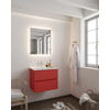 Mondiaz VICA ensemble de meuble de salle de bain - 60cm - meuble sous-vasque fire - 2 tiroirs - lavabo denia milieu - 1 trou de robinet - miroir LED - version XL 60cm de haut SW1097971