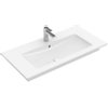 Villeroy en Boch Venticello meubelwastafel met wasbak midden met 1 kraangat doorgestoken 100x50cm (geschikt voor 3 kraangaten) met overloop ceramic+ wit 1025121 Villeroy en Boch Venticello meubelwastafel met wasbak midden met 1 kraangat doorgestoken 100x50cm (geschikt voor 3 kraangaten) met overloop ceramic+ wit 1025121