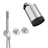Crosswater MPRO Module ensemble de douche pluie encastré – douche de tête Ø 10 cm – douchette bâton – 2 leviers – chrome SW1472476