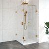 Saniclass Create Douchecabine 3-delig 90x200x90cm profielloos met antikalk en 8mm veiligheidsglas Goud geborsteld SW638621 Saniclass Create Douchecabine 3-delig 90x200x90cm profielloos met antikalk en 8mm veiligheidsglas Goud geborsteld SW638621