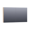 BRAUER Impress Deluxe armoire de toilette - 120x70x15cm - éclairage interne et externe - 2 portes miroir double face - Sunlit SW242137
