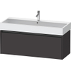 Duravit ketho 2 meuble de lavabo avec 1 tiroir pour lavabo simple 118.4x46x44cm avec poignée anthracite graphite super mat SW772971