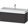 Duravit Ketho.2 Wastafelonderbouwkast - met 1 lade - voor enkele wastafel - 118.4x46x44cm - met greep antraciet - grafiet supermat SW772971