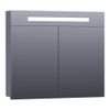 Saniclass 2.0 spiegelkast 80x70x15cm verlichting geintegreerd rechthoek 2 draaideuren Hoogglans Grijs MDF SW371642 Saniclass 2.0 spiegelkast 80x70x15cm verlichting geintegreerd rechthoek 2 draaideuren Hoogglans Grijs MDF SW371642