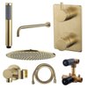 Adema Shower inbouwdoucheset 30cm hoofddouche met wandbevestiging compleet geborsteld messing (goud) SW519673 Adema Shower inbouwdoucheset 30cm hoofddouche met wandbevestiging compleet geborsteld messing (goud) SW519673