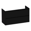 Saniclass New Future Small onderkast 99x39x55cm greeploos hangend met 2 softclose lades MDF hoogglans zwart SW23882 Saniclass New Future Small onderkast 99x39x55cm greeploos hangend met 2 softclose lades MDF hoogglans zwart SW23882