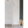 Fortifura Galeria Paroi latérale - 30x200cm - verre nervuré - 8mm - avec profilé d'angle - Blanc mat SW925332