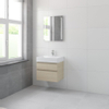 Bruynzeel Roma badmeubelset 60x60.5x46cm met softclose inclusief spiegel natuur eiken SW384898 Bruynzeel Roma badmeubelset 60x60.5x46cm met softclose inclusief spiegel natuur eiken SW384898