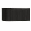 H&R Badmeubelen Juice Wastafelonderkast - 80x45x40cm - linkerhoek afgerond - 3D-front - 1 lade - geïntegreerde greep - basalt SW1259671