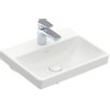 Villeroy en boch Avento meubelwastafel 45x37cm 1 kraangat zonder overloop ceramic+ wit SW59856 Villeroy en boch Avento meubelwastafel 45x37cm 1 kraangat zonder overloop ceramic+ wit SW59856