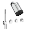 Crosswater MPRO Module ensemble de douche pluie encastré – douche de tête Ø 10 cm – douchette bâton – 3 leviers – chrome SW1472817