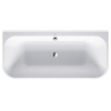 Duravit Happy D.2 Bad acryl half - vrijstaand - 180x80x46cm - met paneel - back-to-wall - glans wit SW68393