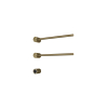 Hotbath &MORE Handdoekradiator - 50x38cm - rond - 2 stangen - horizontaal - met schakelaar - PVD - geborsteld messing (goud) SW1245684