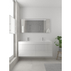 Bruynzeel Box badmeubelset 150x45cm 2 kraangaten 2 wasbakken 2 lades met spiegel met softclose composite glans wit SW384024 Bruynzeel Box badmeubelset 150x45cm 2 kraangaten 2 wasbakken 2 lades met spiegel met softclose composite glans wit SW384024