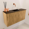 Mondiaz JOYA 80cm toiletmeubel - kleur Oak - Wastafel FAYE positie Midden Zonder kraangat kleur Urban. SW1421193
