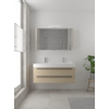 Bruynzeel Bando badmeubelset 120x45cm 2 kraangaten 1 wasbak 2 lades met spiegelkast met softclose Composiet natuur eiken SW383292 Bruynzeel Bando badmeubelset 120x45cm 2 kraangaten 1 wasbak 2 lades met spiegelkast met softclose Composiet natuur eiken SW383292