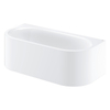 Grohe Essence half vrijstaand bad 180x85cm met overloop plaatstaal alpine wit SW374792 Grohe Essence half vrijstaand bad 180x85cm met overloop plaatstaal alpine wit SW374792