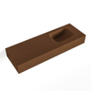 MONDIAZ LEX Opbouwwastafel 90x30x12cm 0 kraangaten wasbak rechts Solid Surface mat SW476584 MONDIAZ LEX Opbouwwastafel 90x30x12cm 0 kraangaten wasbak rechts Solid Surface mat SW476584