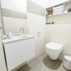MONDIAZ OLAN Fonteinset - 60x30x40cm - 1 kraangat - 1 lade - talc mat - wasbak rechts - Solid Surface Wit SW473187