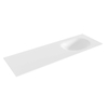 Mondiaz MOON Talc solid surface lavabo encastré 140 cm Position vasque à droite SW422361