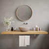 Ideavit Solidthin waskom - 39x39x14.5cm - Solid surface - Rond - Mat Beige SW857490