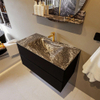 Mondiaz VICA-DLUX Ensemble meuble de salle de bains - 90cm - urban - 2 tiroirs - Lavabo encastré CLOUD - central - 1 trou de robinet - couleur Lava - version XL 60cm de haut SW1189284