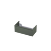 INK Wastafelonderkast - 90x45x35cm - 1 lade - greeploos - MDF lak - Mat beton groen SW416550