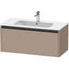 Duravit Ketho.2 Wastafelonderbouwkast - met 1 lade - 101x48x44cm - met greep antraciet - linnen mat SW773072